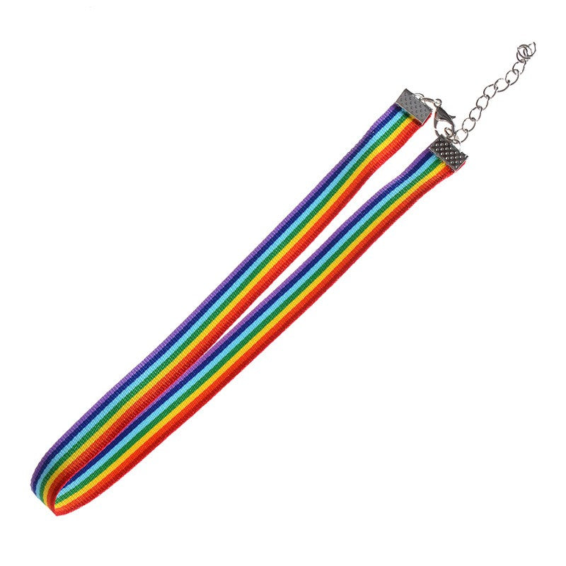 rainbow choker pride jewelry