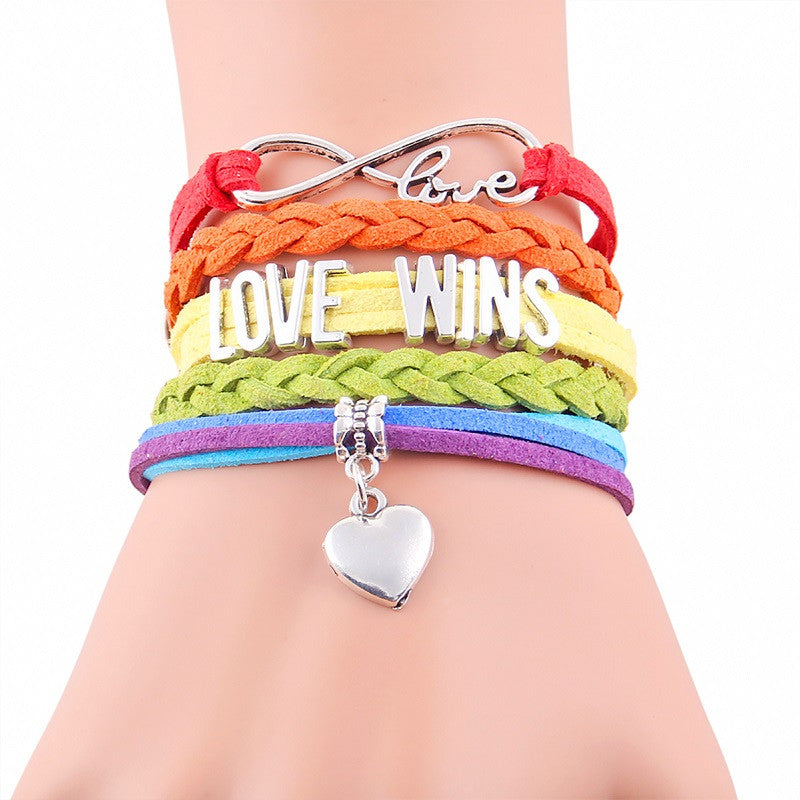 Rainbow Love Bracelet - LGBT Gay Pride Bracelet
