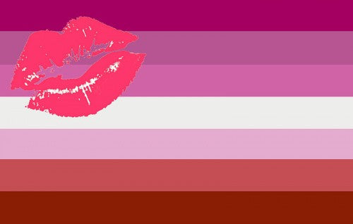 lipstick lesbian flag