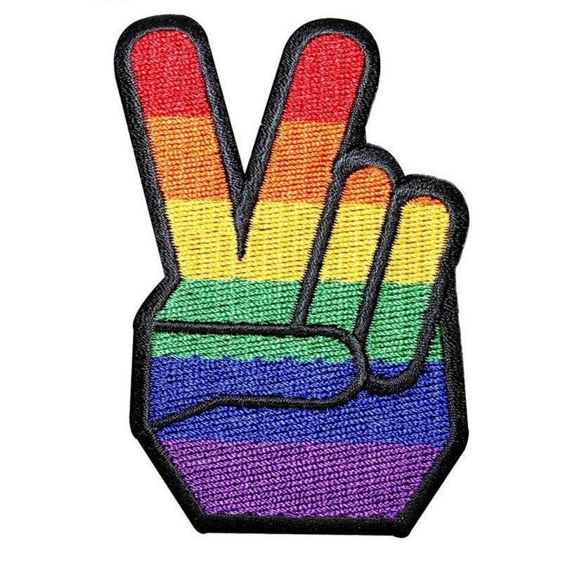 Pair of Victory Rainbow Embroidery