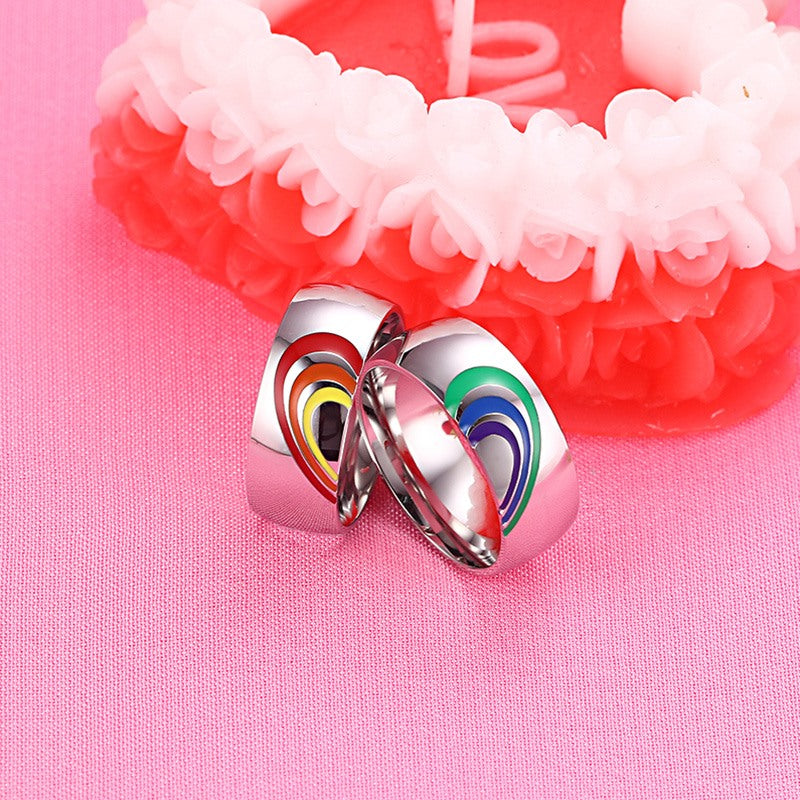 rainbow wedding ring pride jewelry