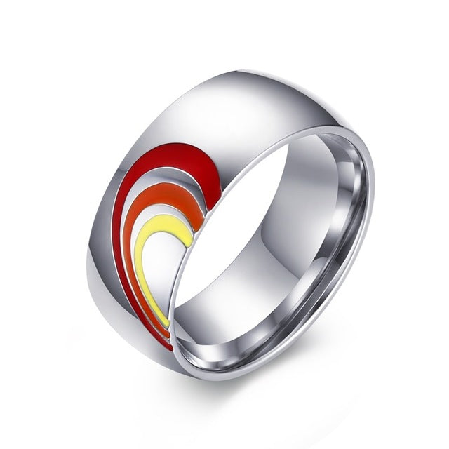 rainbow wedding ring pride jewelry