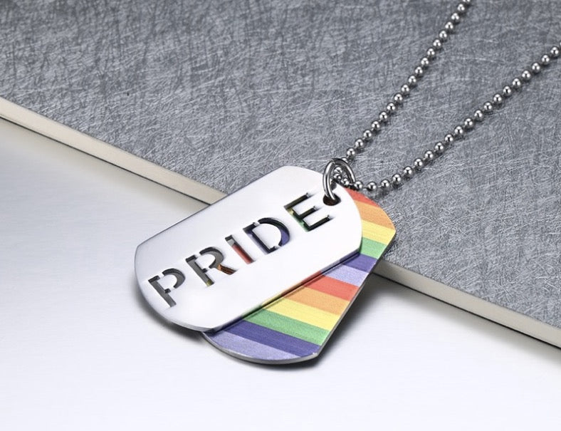 Titanium Steel Rainbow Pride Necklace