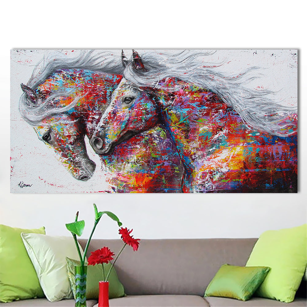 horse canvas art