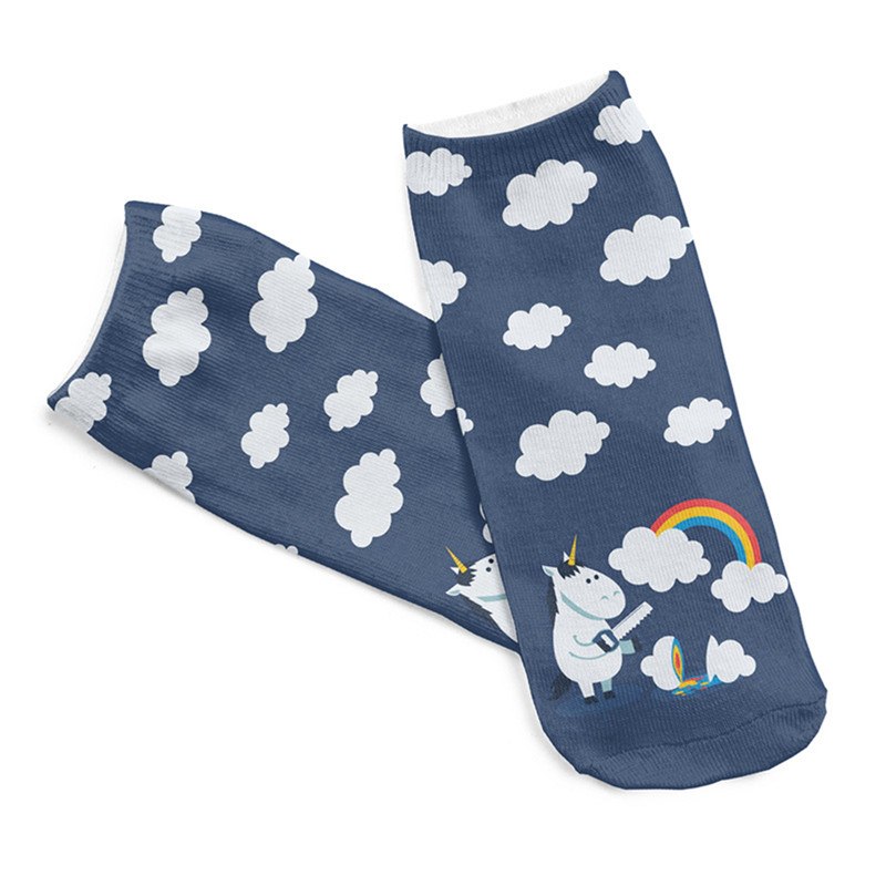 Rainbow Unicorn Low Cut Ankle Socks