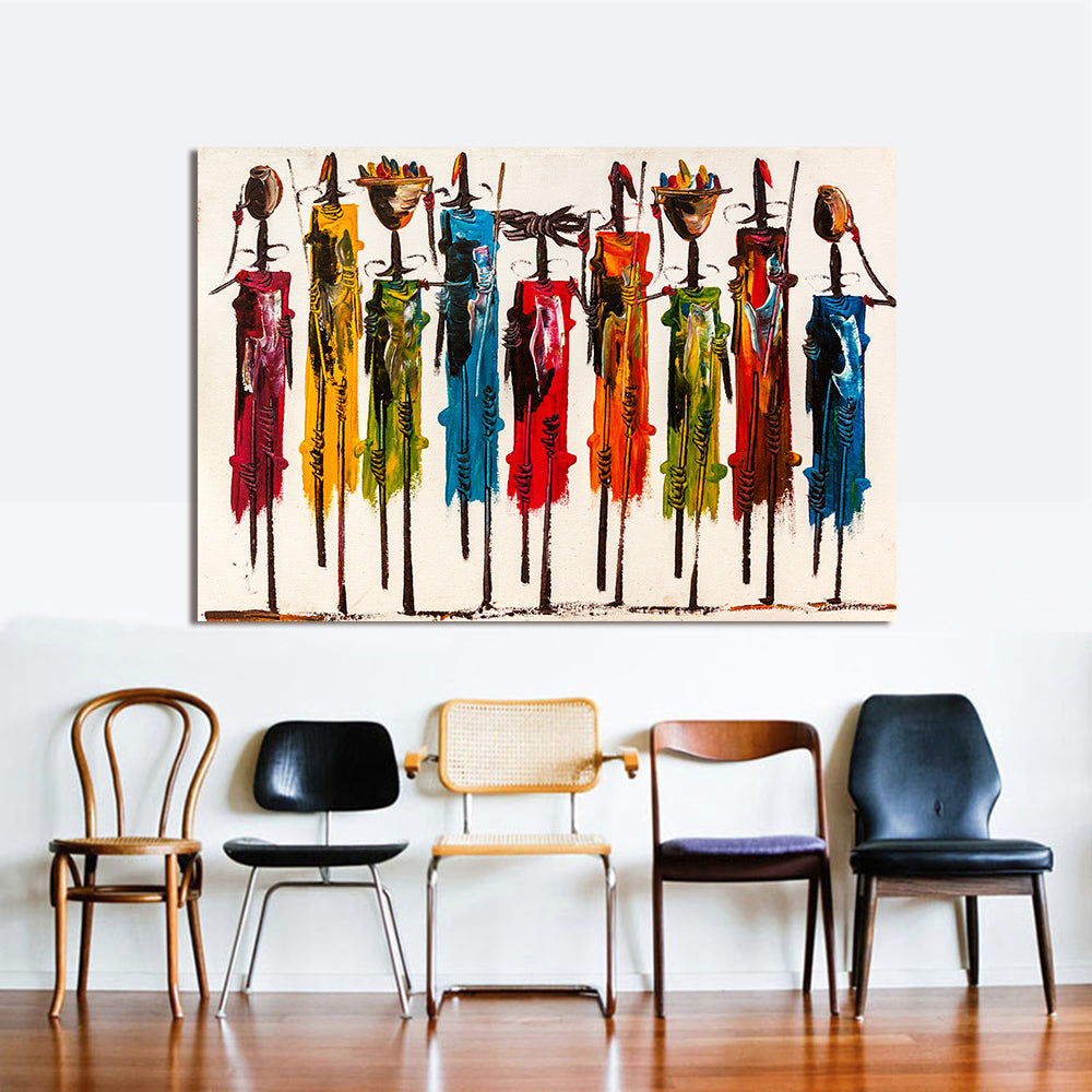 Colorful African Art Painting