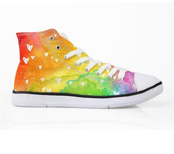 Rainbow Canvas Shoes for Women