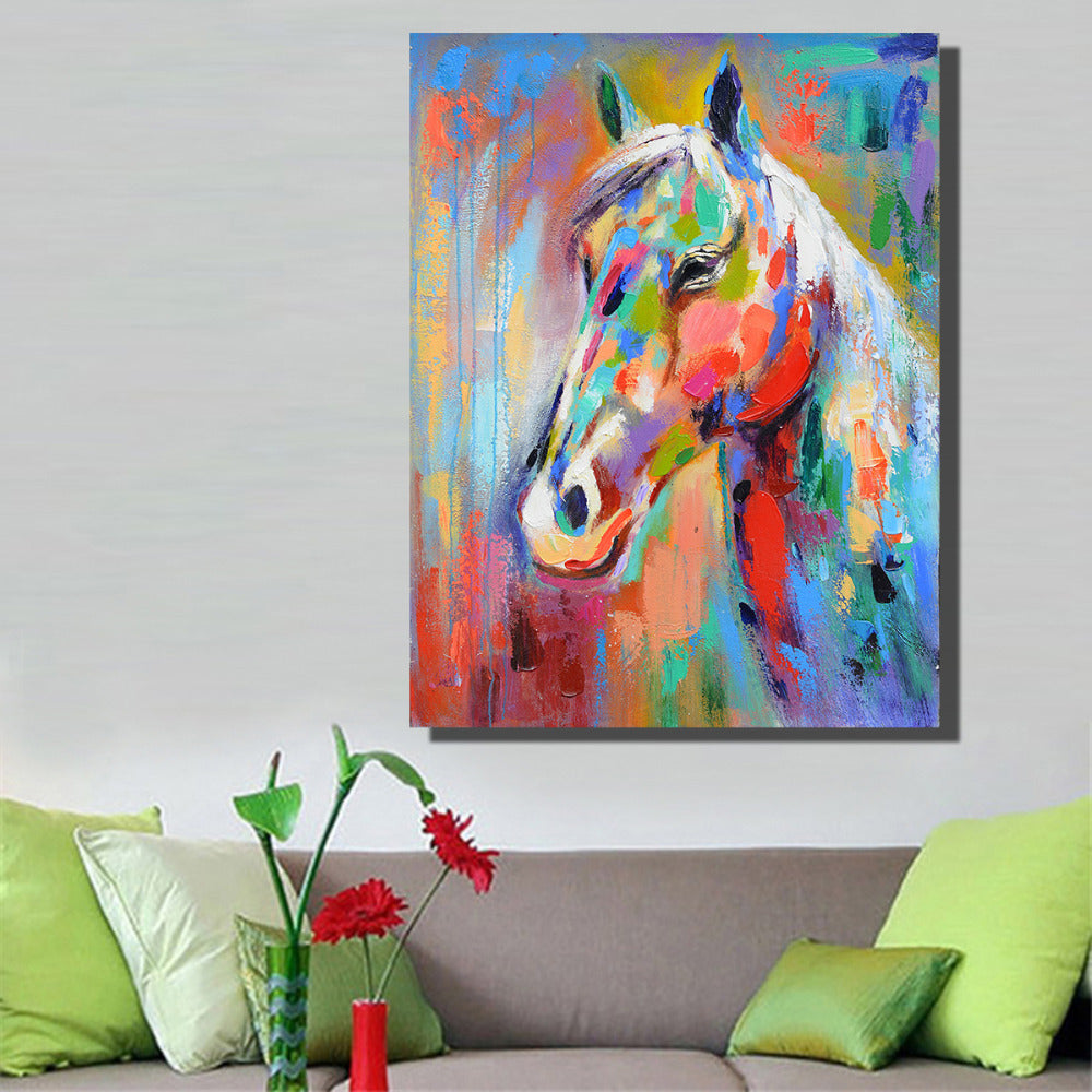 Soft toned Colorful Horse Painting