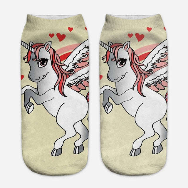 Harajuku Styled Unicorn Socks for Women