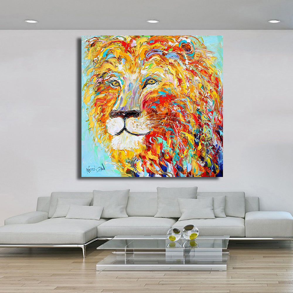 Abstract Lion Painting