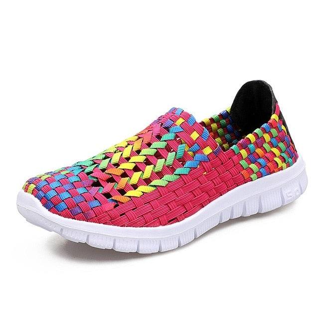 Rainbow Colored Woven Shoes
