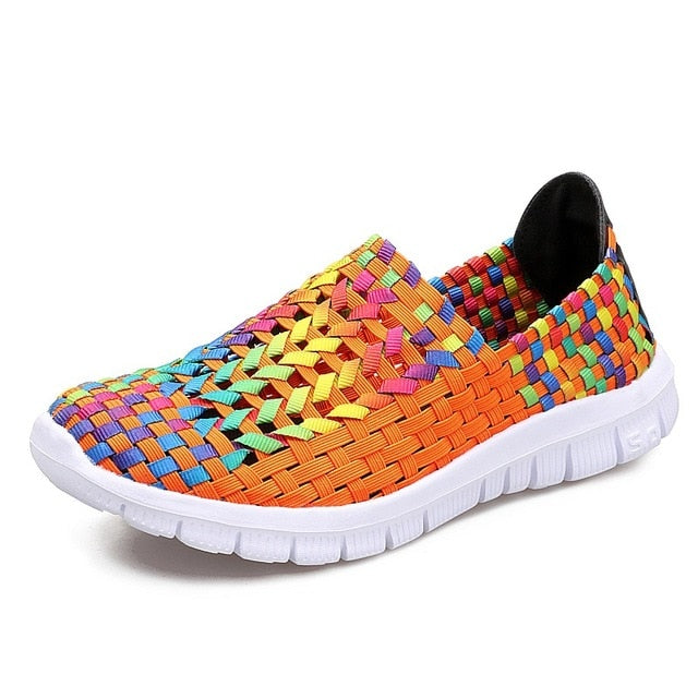 Rainbow Colored Woven Shoes
